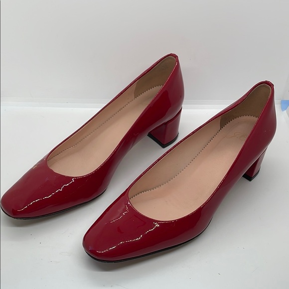 J. Crew Kate Red Patent Leather Kitten Heels 7 - Picture 1 of 7